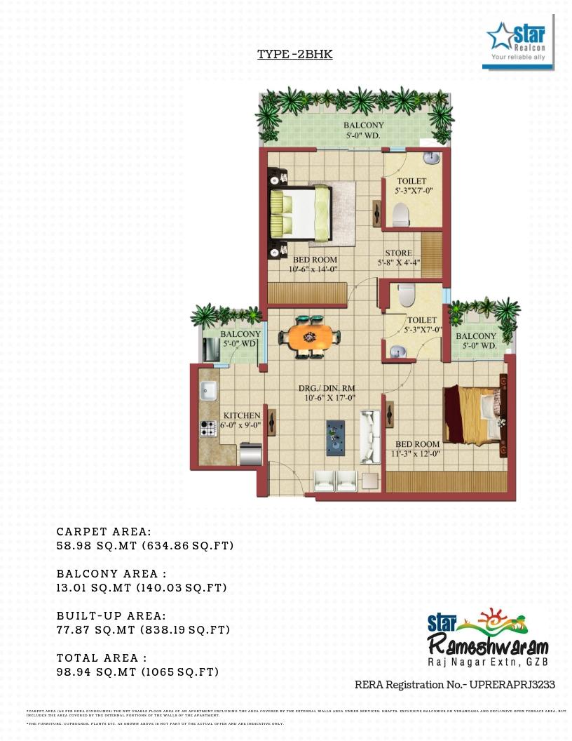 Star Rameshwaram Floor plans